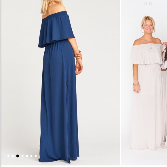 Show Me Your MuMu Hacienda Maxi Dress ~ Navy Crisp - Picture 3 of 6